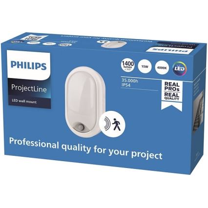 Philips - Aplique LED con sensor PROJECTLINE LED/15W/230V IP54
