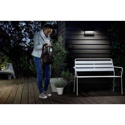 Philips - Aplique LED de exterior con sensor BUSTAN LED/3,8W/230V 4000K IP44