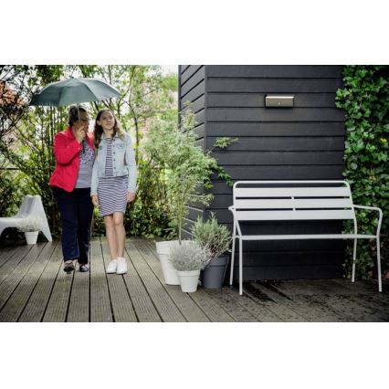 Philips - Aplique LED de exterior con sensor BUSTAN LED/3,8W/230V 4000K IP44