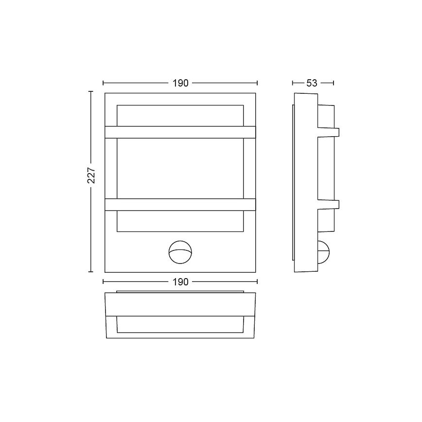 Philips - Aplique LED de exterior con sensor PETRONIA LED/3,8W/230V IP44