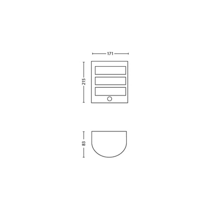 Philips - Aplique LED de exterior con sensor PYTHON LED/3,8W/230V IP44