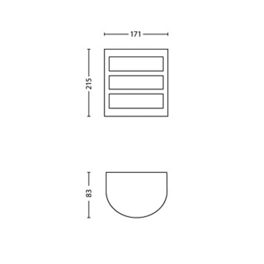 Philips - Aplique LED para exterior PYTHON LED/3,8W/230V IP44