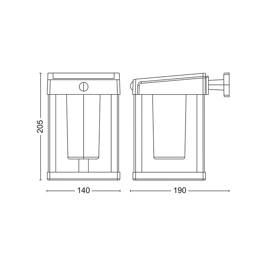 Philips - LED Luz solar de pared con sensor de movimiento y crepuscular CAMILL LED/1,4W/3,7V 2000 mAh IP44