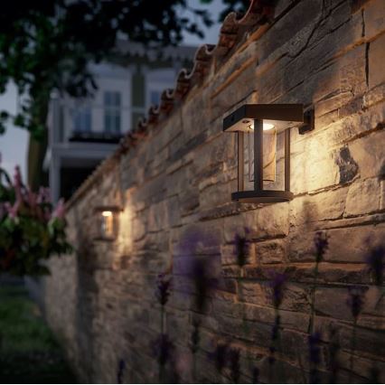 Philips - LED Luz solar de pared con sensor de movimiento y crepuscular CAMILL LED/1,4W/3,7V 2000 mAh IP44