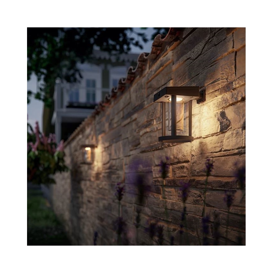 Philips - LED Luz solar de pared con sensor de movimiento y crepuscular CAMILL LED/1,4W/3,7V 2000 mAh IP44