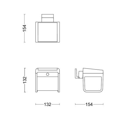 Philips - LED Luz solar de pared con sensor de movimiento y crepuscular EZRA LED/1,8W/3,7V 2600 mAh 3000K IP44