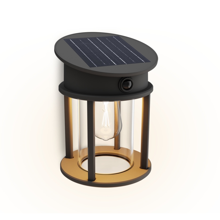 Philips - LED Luz solar de pared con sensor de movimiento y crepuscular GERI LED/3,2W/3,7V 2600 mAh 2700K IP44