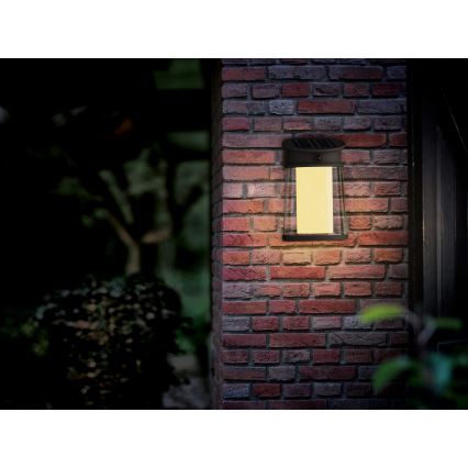 Philips - LED Luz solar de pared con sensor de movimiento y crepuscular JUDA LED/3,2W/3,7V 2600 mAh 2700K IP44