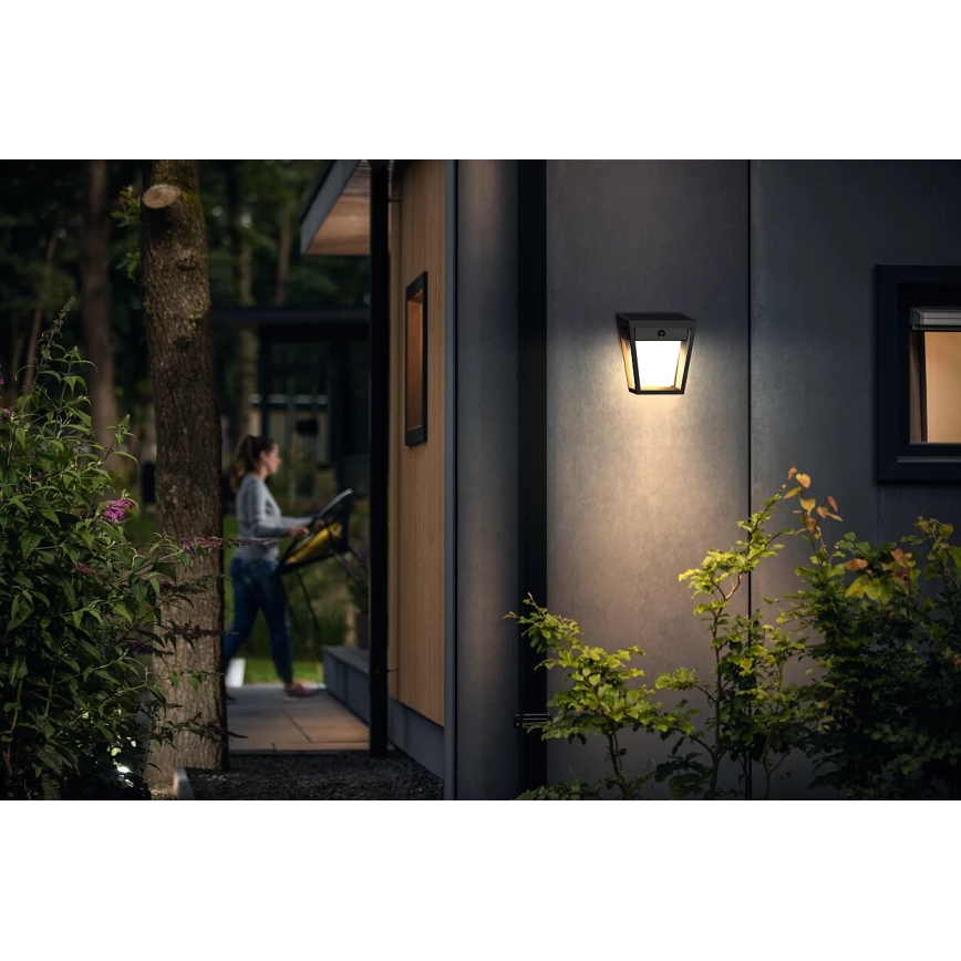 Philips - LED Luz solar de pared con sensor de movimiento y crepuscular NISSA LED/1,8W/3,7V 2600 mAh 3000K IP44
