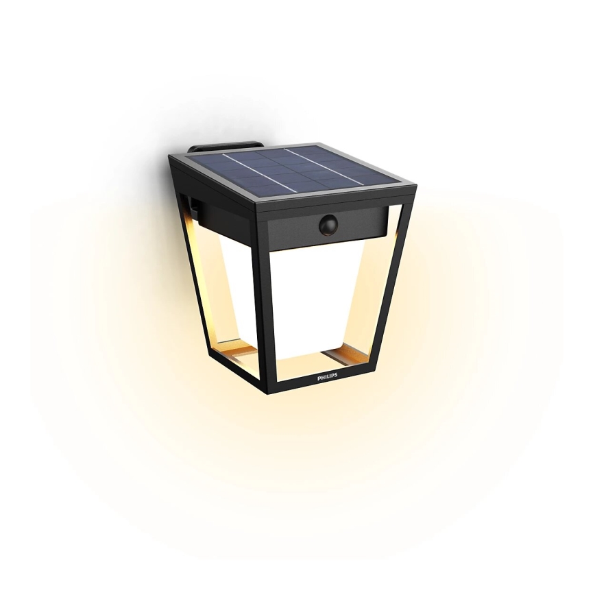 Philips - LED Luz solar de pared con sensor de movimiento y crepuscular NISSA LED/1,8W/3,7V 2600 mAh 3000K IP44