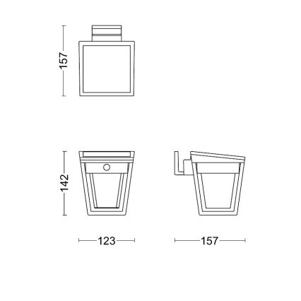 Philips - LED Luz solar de pared con sensor de movimiento y crepuscular NISSA LED/1,8W/3,7V 2600 mAh 3000K IP44