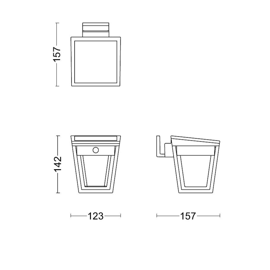 Philips - LED Luz solar de pared con sensor de movimiento y crepuscular NISSA LED/1,8W/3,7V 2600 mAh 3000K IP44
