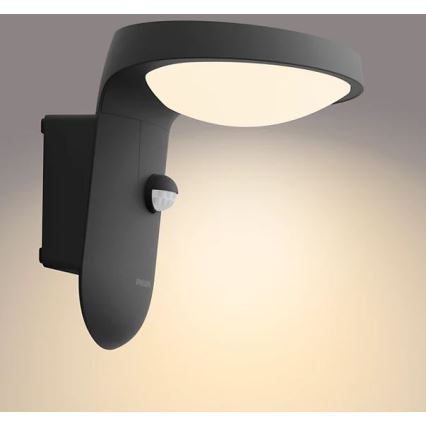 Philips - LED Luz solar de pared con sensor de movimiento y crepuscular LED/1,2W/4V 1800 mAh 3000K IP44
