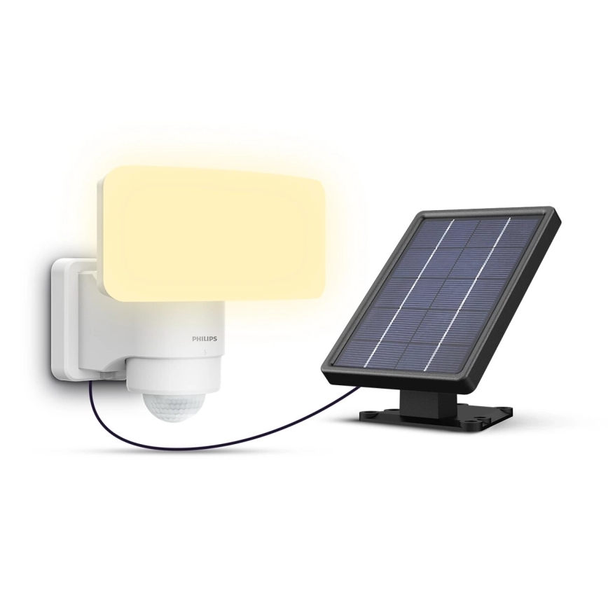 Philips - LED Luz solar de pared con sensor de movimiento y crepuscular TYLUS LED/6W/3,7V 2600 mAh 3000K IP44