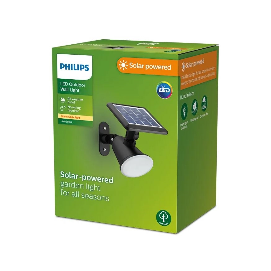 Philips - Aplique LED solar JIVIX LED/1,4W/3,7V 1800 mAh IP44