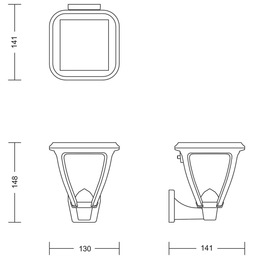 Philips - Aplique LED solar VAPORA LED/1,5W/3,7V 1500 mAh IP44