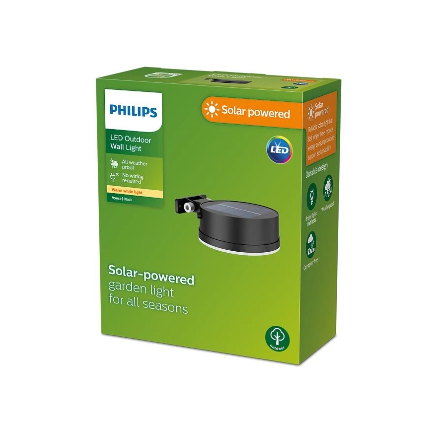 Philips - Aplique LED solar VYNCE LED/1,5W/3,7V 1500 mAh IP44