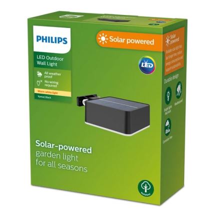 Philips - Aplique LED solar VYNCE LED/1,5W/3,7V 1500 mAh IP44