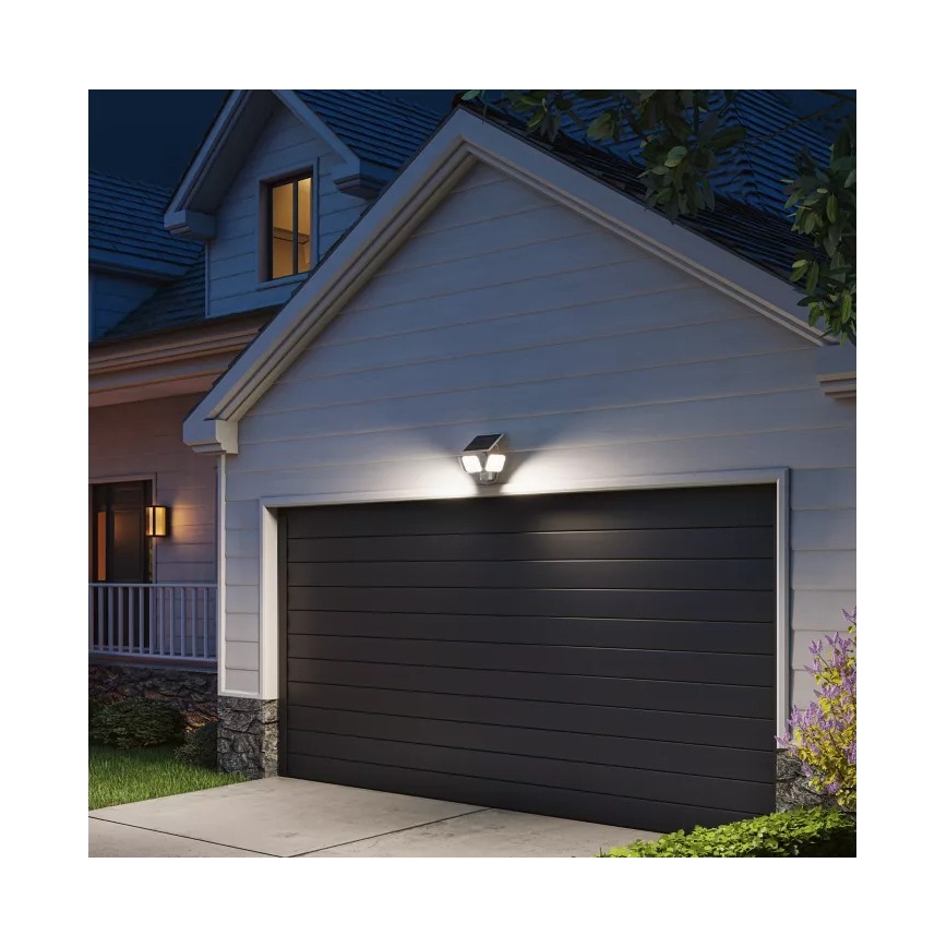 Philips - Aplique solar LED de pared con sensor ZYREN LED/24,5W/3,7V 2600 mAh 5000K IP65 blanco