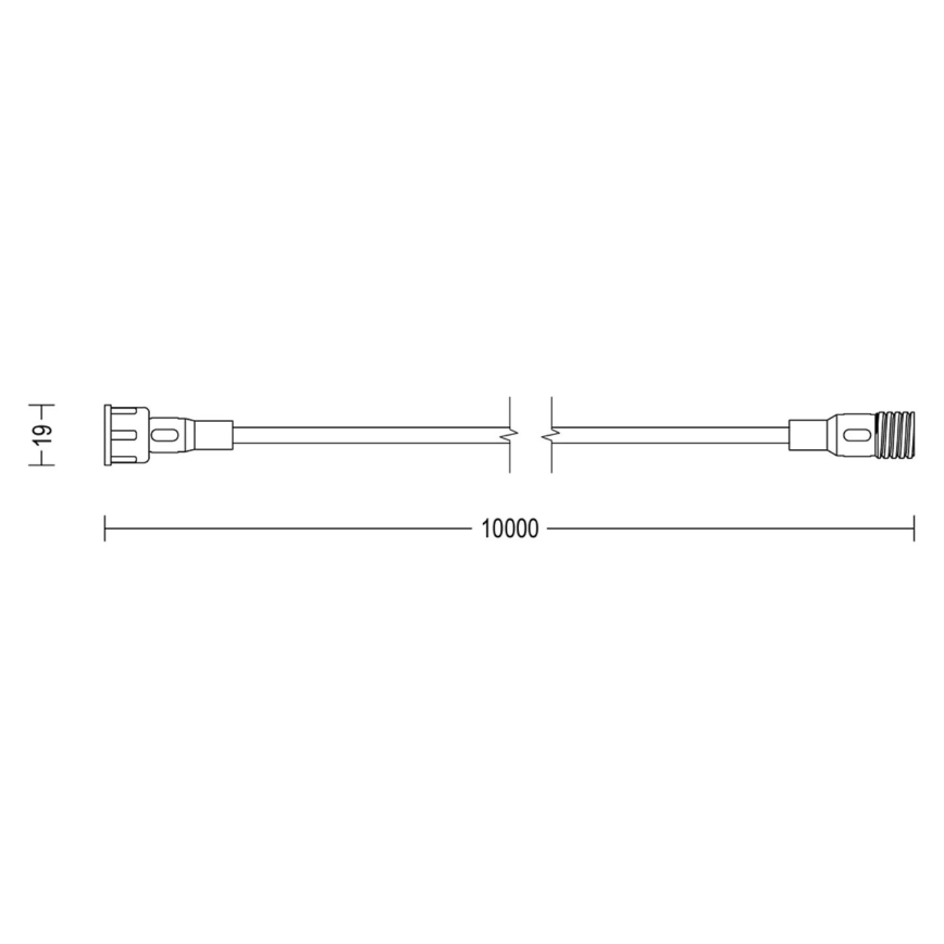 Philips - Cable de extensión para exteriores 10m IP67