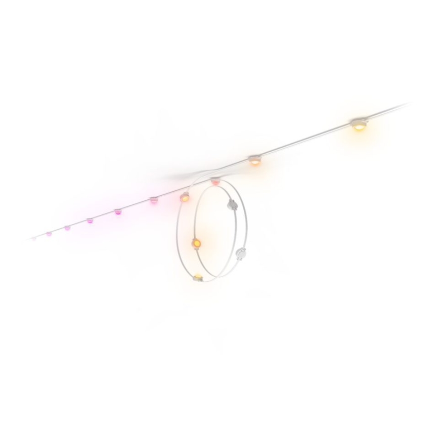 Philips - LED RGBW Guirnalda luminosa exterior regulable y extensible Hue FESTAVIA 16xLED 9m 1000-20000K IP65