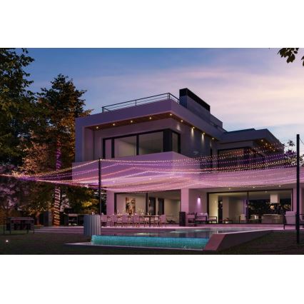 Philips - Cadena LED RGBW regulable para exteriores HUE WHITE AND COLOR AMBIANCE 500xLED 44,4 m 2000-6500K IP54