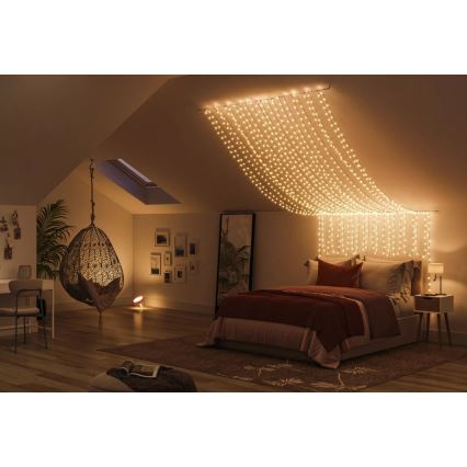 Philips - Cadena LED RGBW regulable para exteriores HUE WHITE AND COLOR AMBIANCE 500xLED 44,4 m 2000-6500K IP54