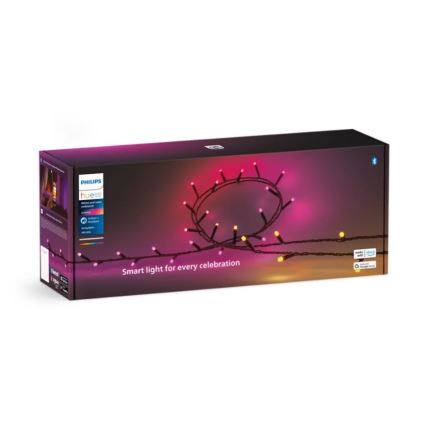 Philips - Cadena LED RGBW regulable para exteriores HUE WHITE AND COLOR AMBIANCE 500xLED 44,4 m 2000-6500K IP54
