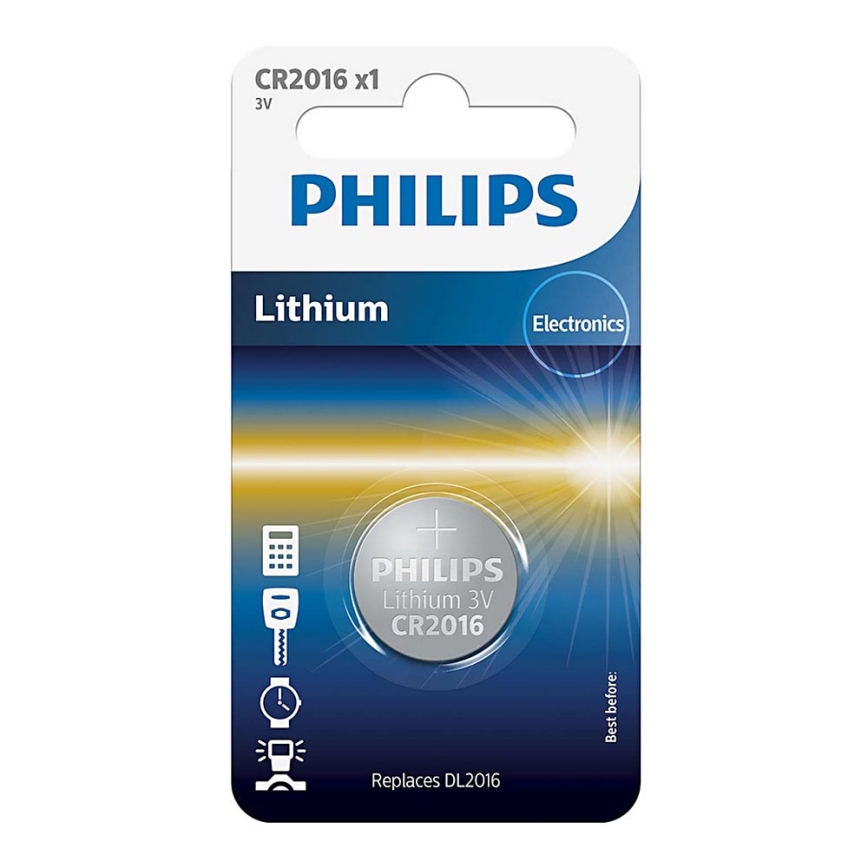 Philips CR2016/01B - Batería de litio tipo botón CR2016 MINICELLS 3V 90mAh