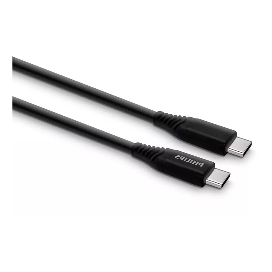 Philips DLC5206C/00 - Cable USB Conector USB-C 3.0 2m negro/gris