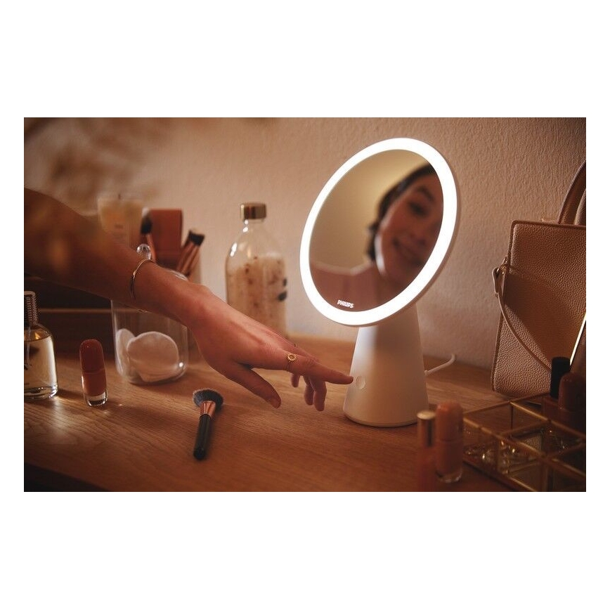 Philips - Espejo cosmético regulable con iluminación LED MIRROR LED/4,5W/5V