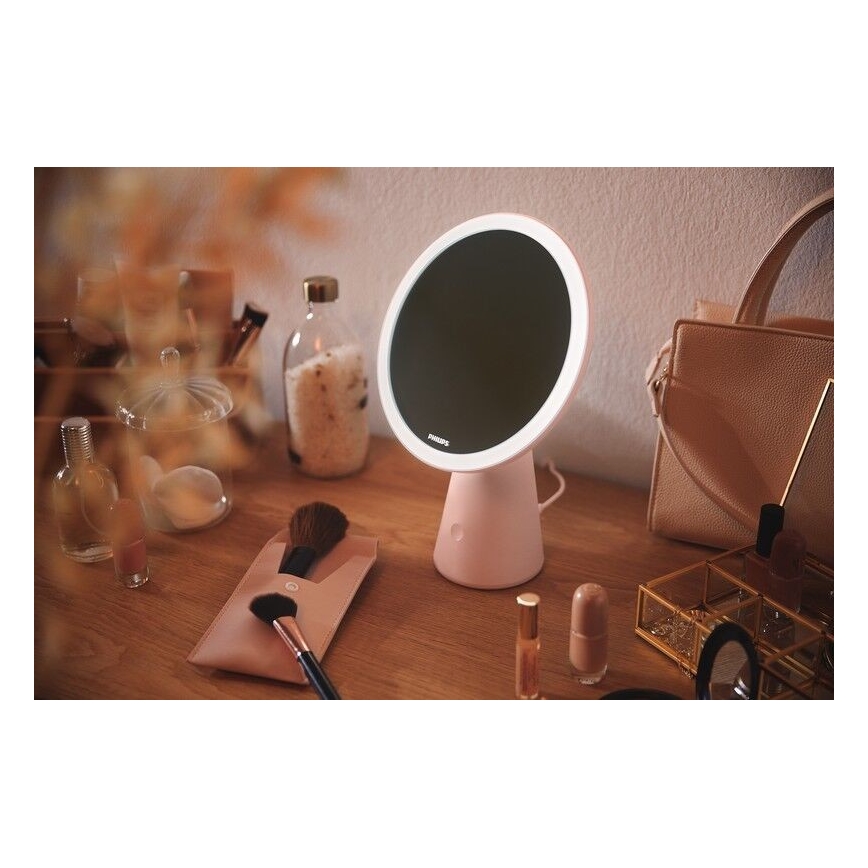 Philips - Espejo cosmético regulable con iluminación LED MIRROR LED/4,5W/5V