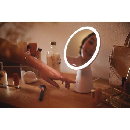 Philips - Espejo cosmético regulable con iluminación LED MIRROR LED/4,5W/5V