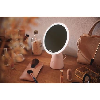 Philips - Espejo cosmético regulable con retroiluminación LED MIRROR LED/4,5W/5V