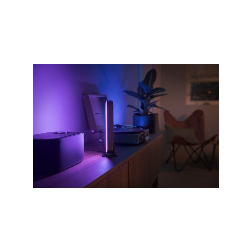 Philips - Lámpara de mesa LED RGB regulable HUE AMBIANCE LED/6W/230V negra