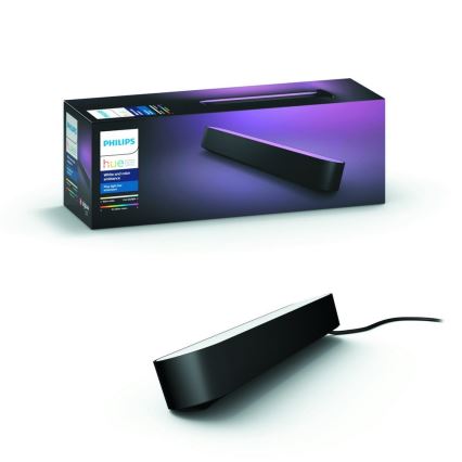 Philips - Lámpara de mesa LED RGB regulable HUE AMBIANCE LED/6W/230V negra