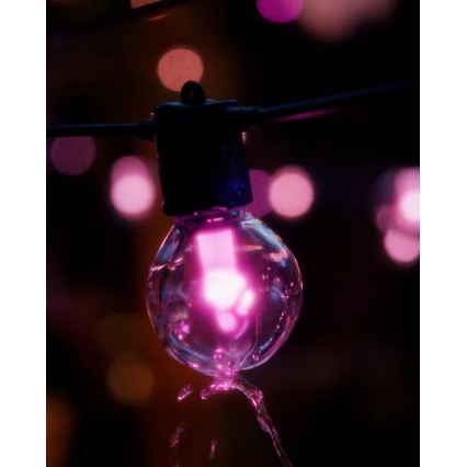 Philips - Guirnalda de exterior regulable y extensible LED RGBW Hue FESTAVIA, 20 LEDs, 14 m, IP65