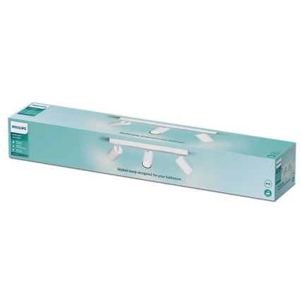 Philips - Foco de baño IDRIS 3xGU10/5W/230V IP44 blanco