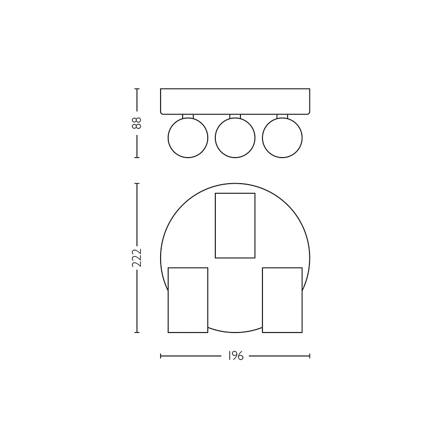 Philips - Foco de baño IDRIS 3xGU10/5W/230V IP44 blanco