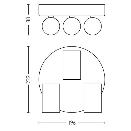 Philips - Foco de baño IDRIS 3xGU10/5W/230V IP44 negro/dorado