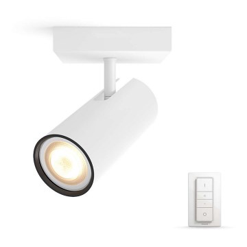 Philips - Foco empotrable LED regulable Hue BURATTO 1xGU10/5,5W + mando a distancia