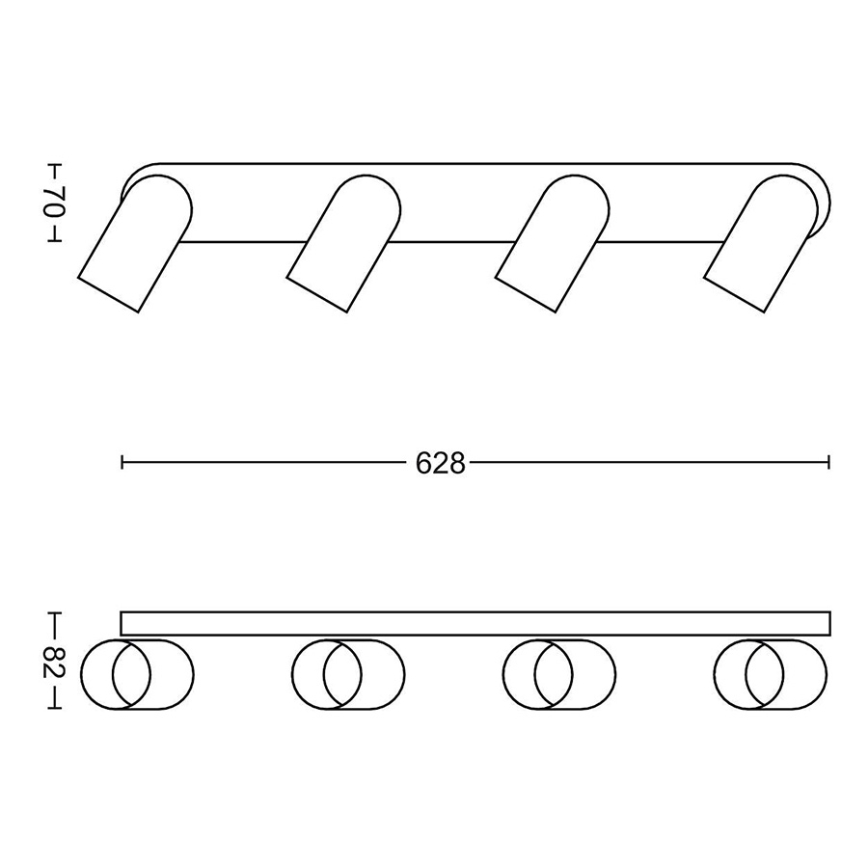 Philips - Foco LED RGBW regulable PONGEE 4xGU10/4,9W/230V 2700-6500K blanco