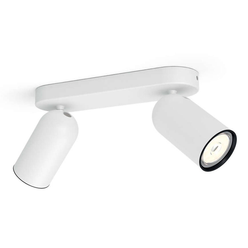 Philips - Luminaria empotrable LED RGBW regulable PONGEE 2xGU10/4,8W/230V 3000K blanca + mando a distancia