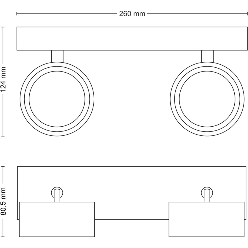 Philips - Foco LED 2xLED/5,5W/230V blanco