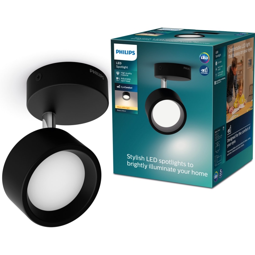 Philips - Foco LED LED/5,5W/230V negro