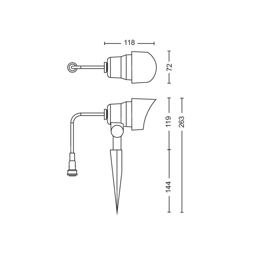 Philips - Foco LED de exterior LED/6W/12V 2700K IP44