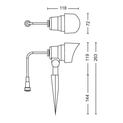 Philips - Foco LED exterior LED/24W/230V 2700K IP44