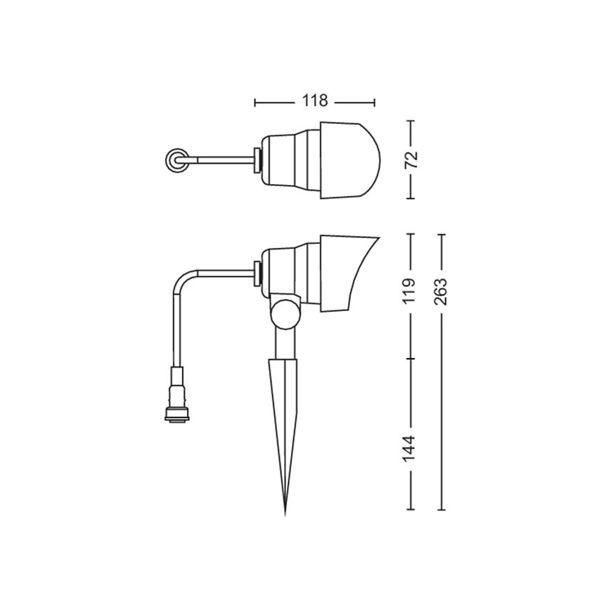 Philips - Foco LED exterior LED/24W/230V 2700K IP44