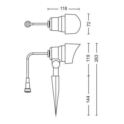 Philips - Foco LED exterior LED/6W/12V 4000K IP44