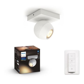 Philips - Foco LED regulable Hue BUCKRAM 1xGU10/5W/230V + mando a distancia